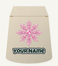 Pink Crystal Snowflake Personalised Santa Sack