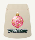 Pink Floral Bauble Personalised Santa Sack