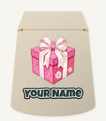 Pink Gift Box White Ribbon Personalised Santa Sack