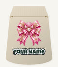 Pink Glitter Bow With Pearl Personalised Santa Sack