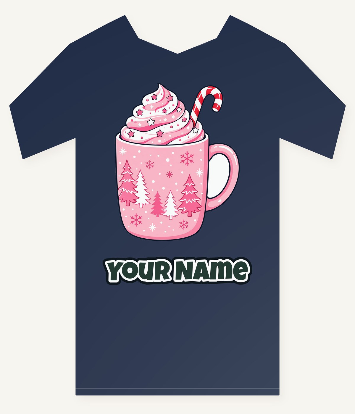 Pink Hot Chocolate Mug Personalised Kids Tee and Baby Bodysuit