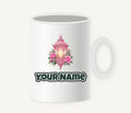 Pink Lantern With Roses Personalised Christmas Mug