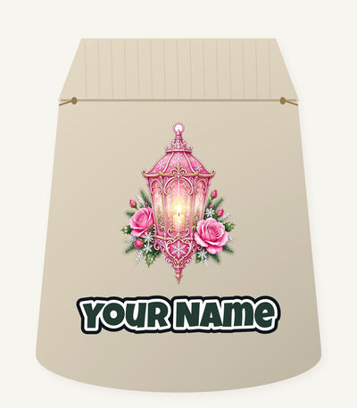 Pink Lantern With Roses Personalised Santa Sack