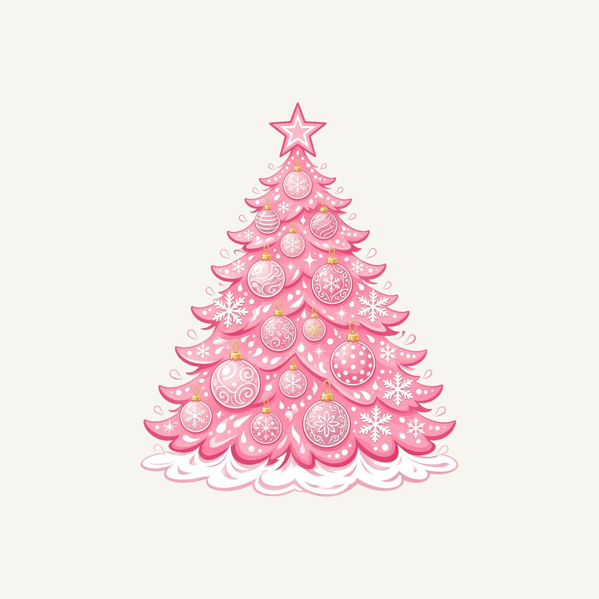 Pink Pastel Christmas Tree Personalised Christmas T-Shirt and Hoodie
