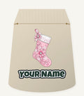Pink Pearl Poinsettia Stocking Personalised Santa Sack