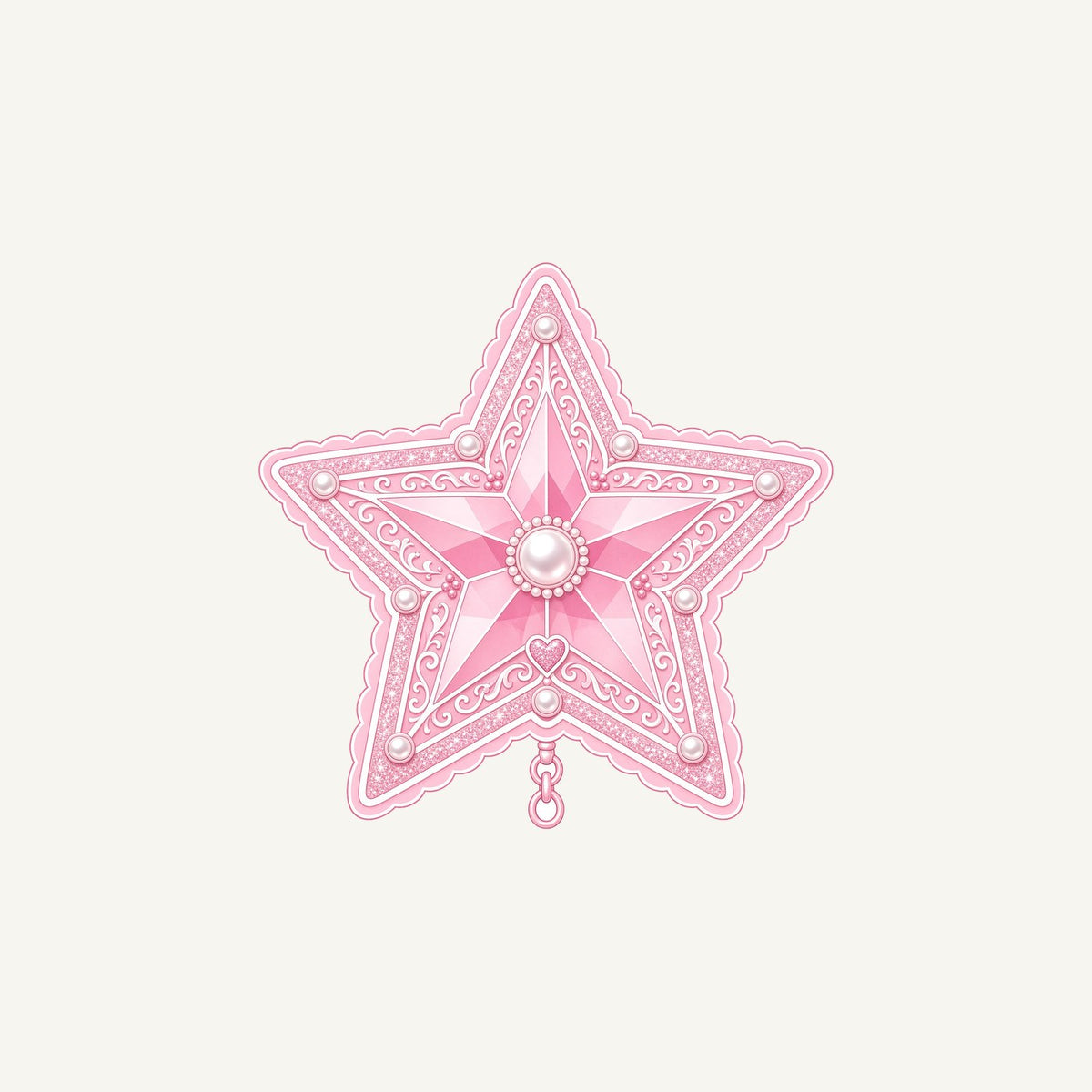 Pink Pearl Star Personalised Christmas Mug