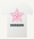 Pink Pearl Star Personalised Christmas T-Shirt and Hoodie