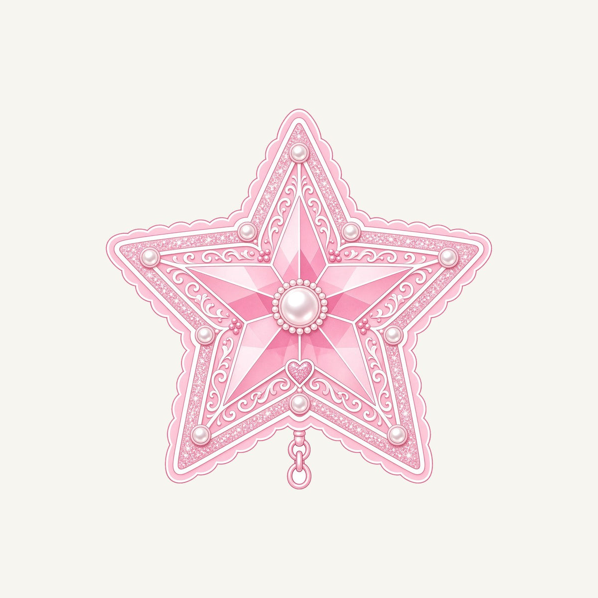 Pink Pearl Star Personalised Christmas T-Shirt and Hoodie