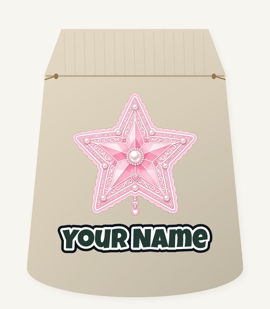 Pink Pearl Star Personalised Santa Sack