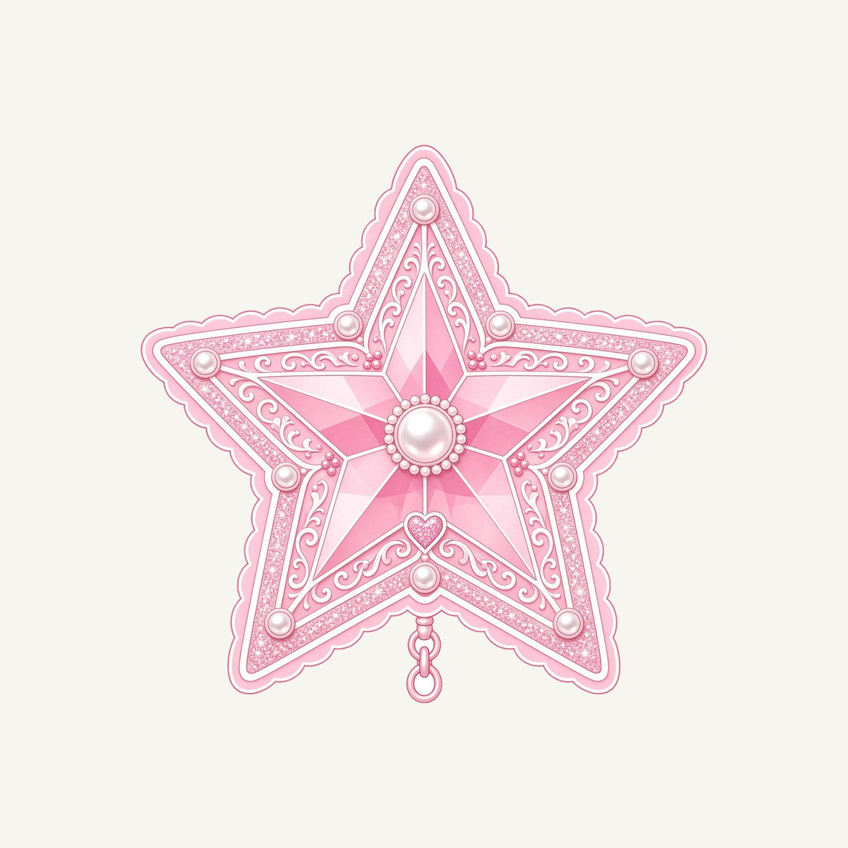 Pink Pearl Star Personalised Santa Sack