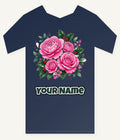 Pink Peonies And Roses Personalised Kids Tee and Baby Bodysuit
