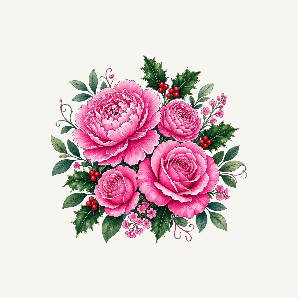 Pink Peonies And Roses Personalised Kids Tee and Baby Bodysuit