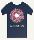 Pink Peony Wreath Personalised Kids Tee and Baby Bodysuit