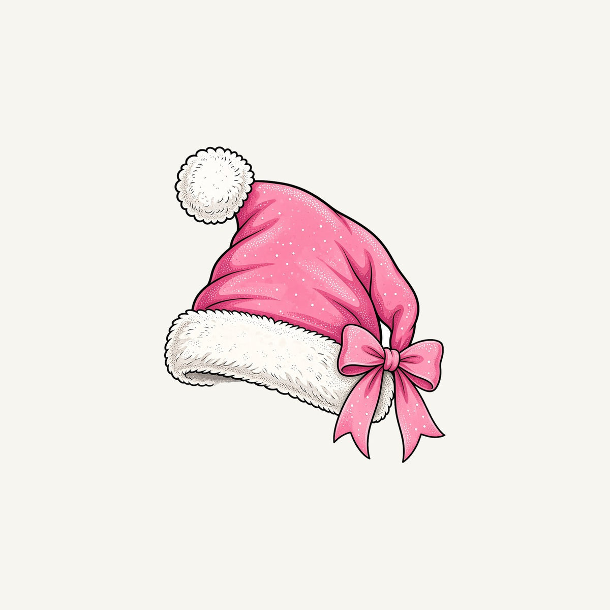 Pink Santa Hat Personalised Christmas Mug