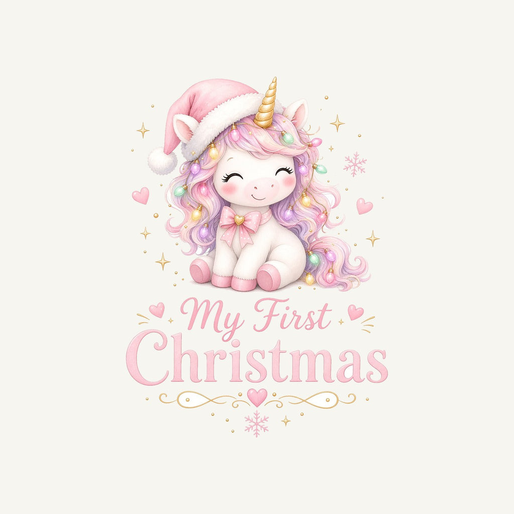 Pink Unicorn First Christmas Personalised Santa Sack
