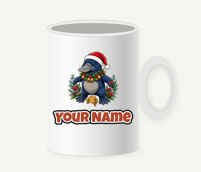 Platypus in a Santa Hat Personalised Christmas Mug