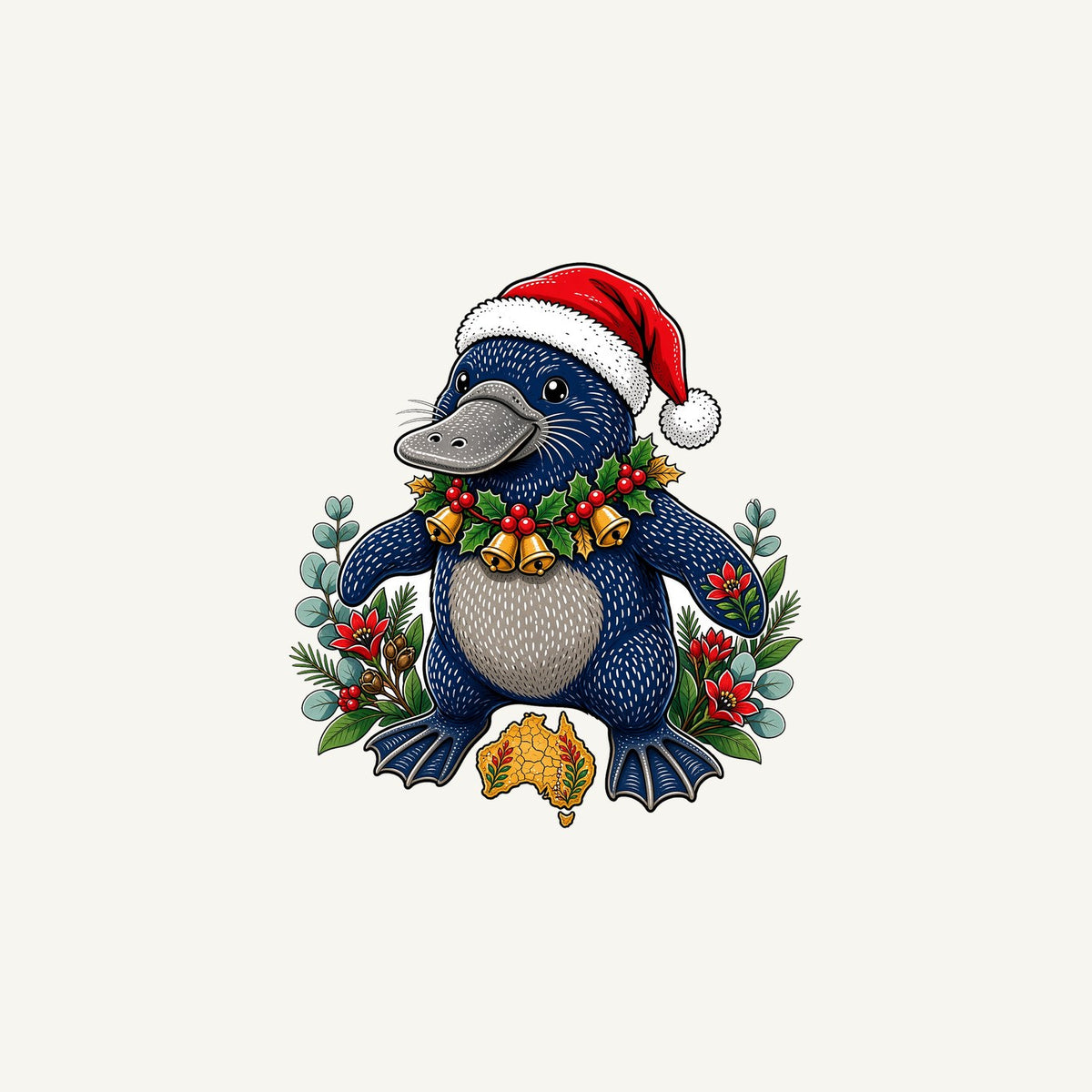 Platypus in a Santa Hat Personalised Christmas Mug