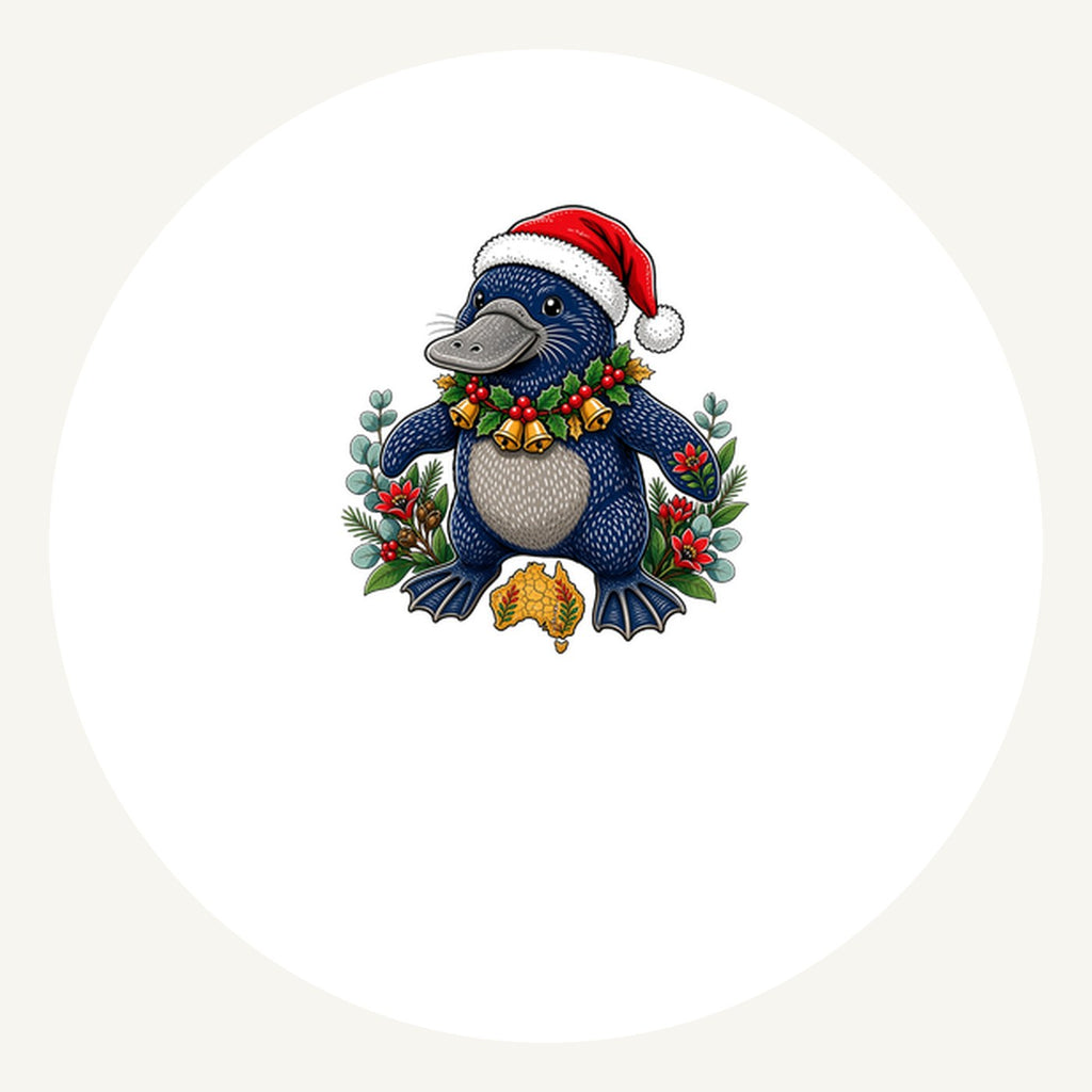Platypus in a Santa Hat Personalised Pewter Christmas Ornament