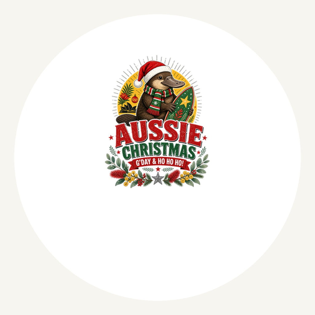 Platypus Surfboard Aussie Christmas Personalised Pewter Christmas Ornament