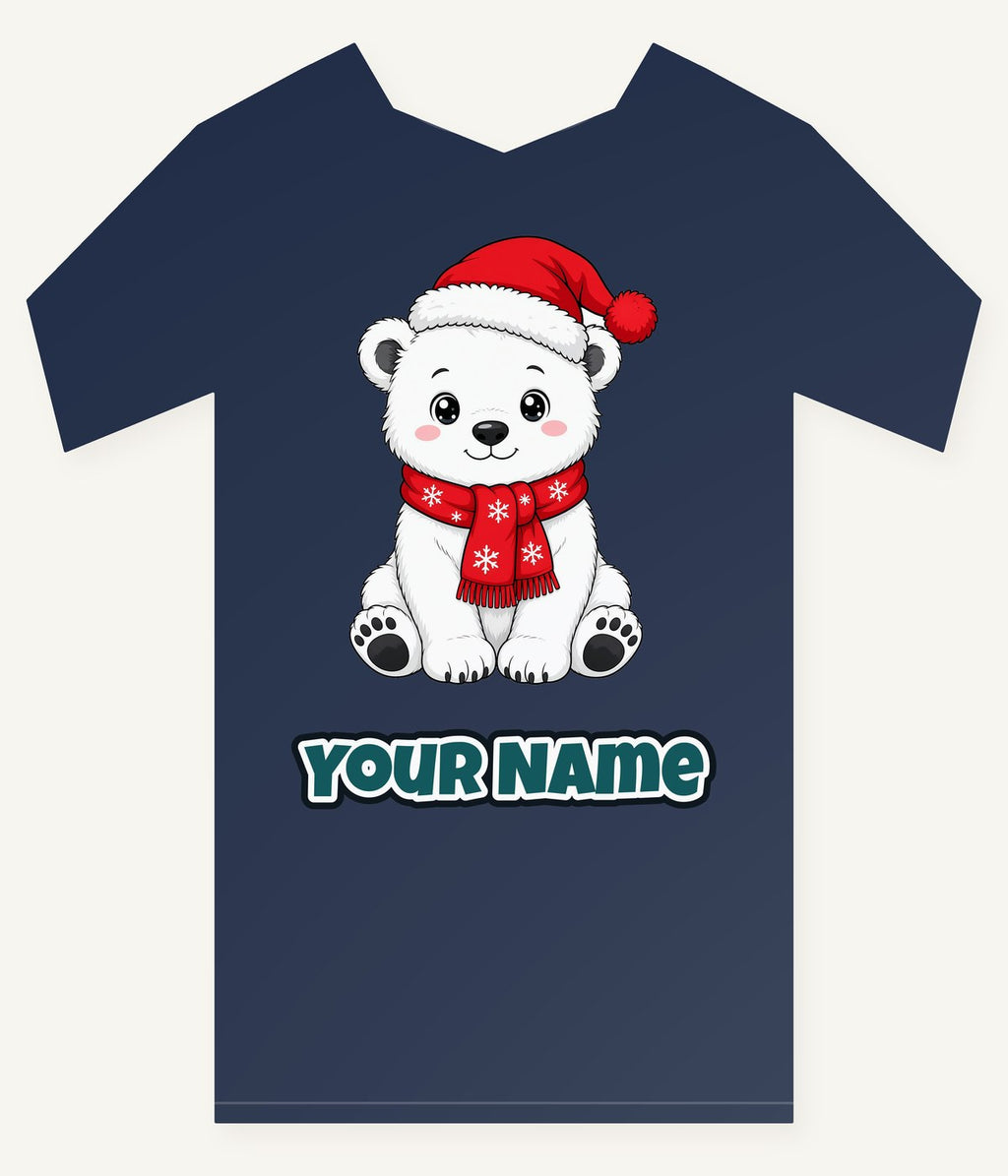 Polar Bear Cub Personalised Kids Tee and Baby Bodysuit