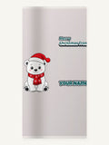 Polar Bear Cub Personalised Beach Towel