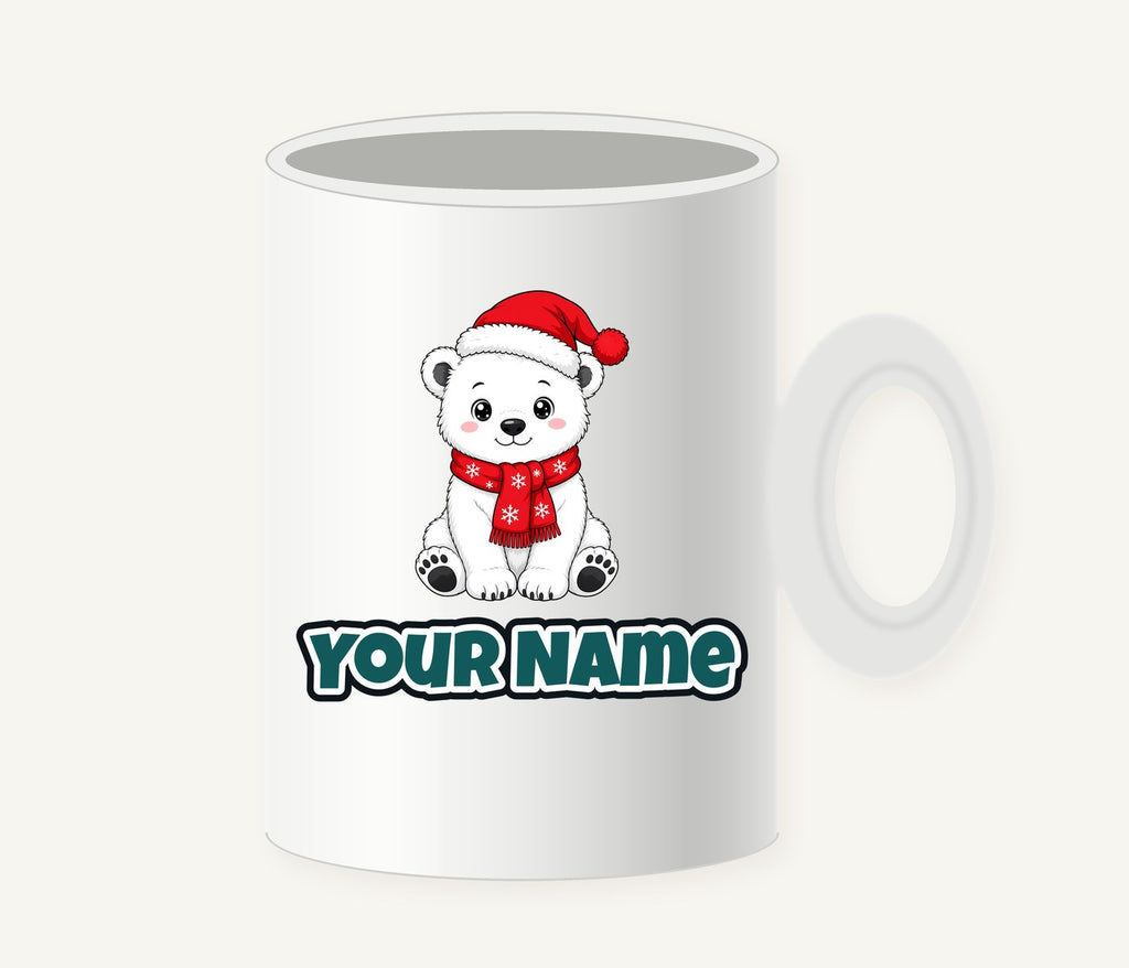 Polar Bear Cub Personalised Christmas Mug