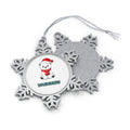 Polar Bear Cub Personalised Pewter Christmas Ornament