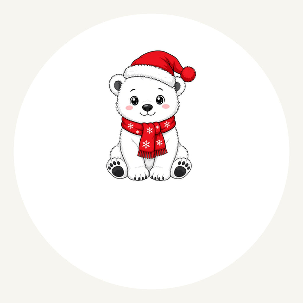 Polar Bear Cub Personalised Pewter Christmas Ornament