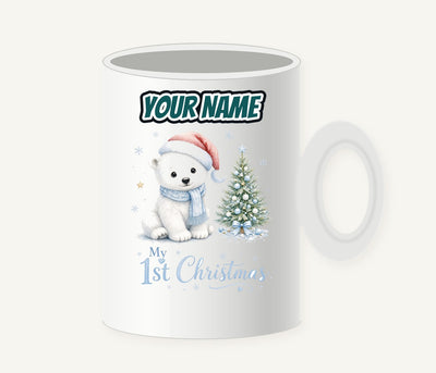 Polar Bear First Christmas Personalised Christmas Mug