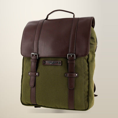 POLICE Messenger Backpack, Dark Olive