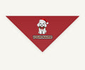 Poodle Christmas Personalised Christmas Pet Bandana, Cat or Dog