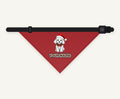 Poodle personalised Christmas pet bandana collar with buckle