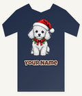 Poodle Christmas Personalised Kids Tee and Baby Bodysuit