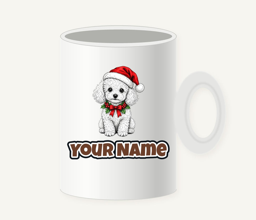 Poodle Christmas Personalised Christmas Mug