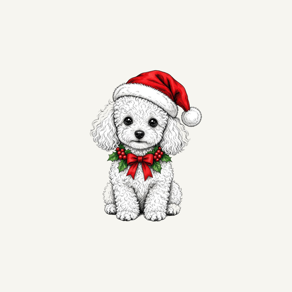 Poodle Christmas Personalised Christmas Mug
