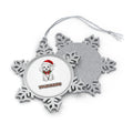 Poodle Personalised Pewter Christmas Ornament