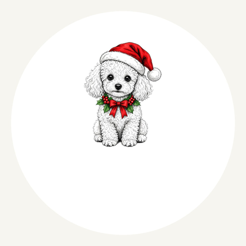 Poodle Personalised Pewter Christmas Ornament