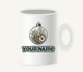Pressed Flower Glass Bauble Personalised Christmas Mug