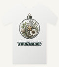 Pressed Flower Glass Bauble Personalised Christmas T-Shirt and Hoodie
