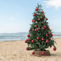 snow flocked christmas tree