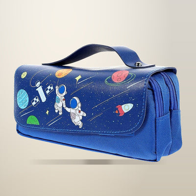 PU Oxford Cloth Zip Pencil Case, 21 x 10 x 6 cm
