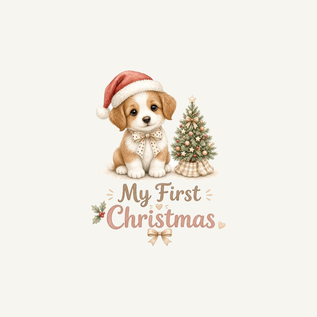 Puppy First Christmas Personalised Christmas Mug