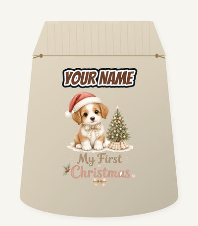 Puppy First Christmas Personalised Santa Sack