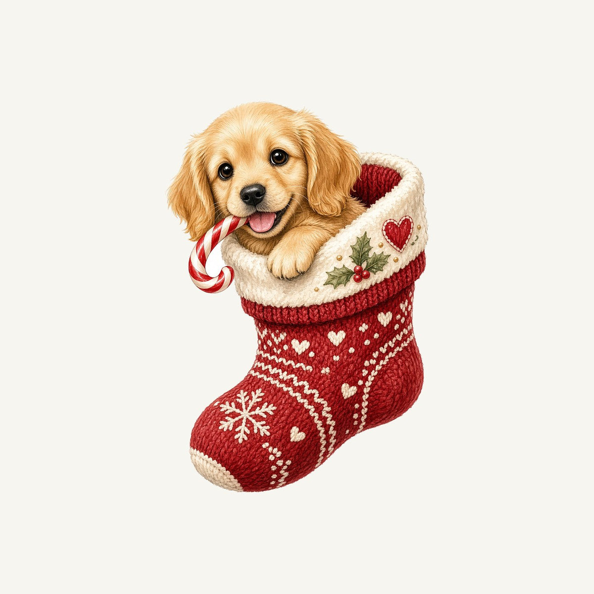 Puppy In A Stocking Personalised Christmas Dog Bandana