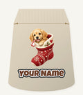 Puppy In A Stocking Personalised Santa Sack