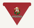 Puppy In Christmas Gift Box Personalised Christmas Dog Bandana