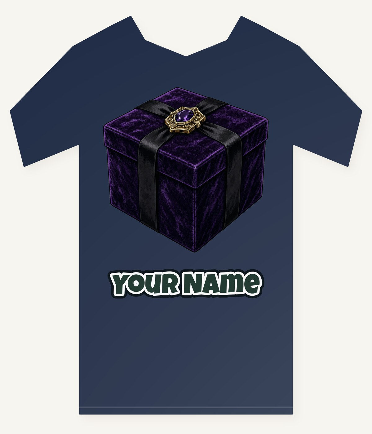 Purple Velvet Gift Box Personalised Kids Tee and Baby Bodysuit