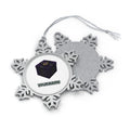 Purple Velvet Gift Box Personalised Pewter Christmas Ornament