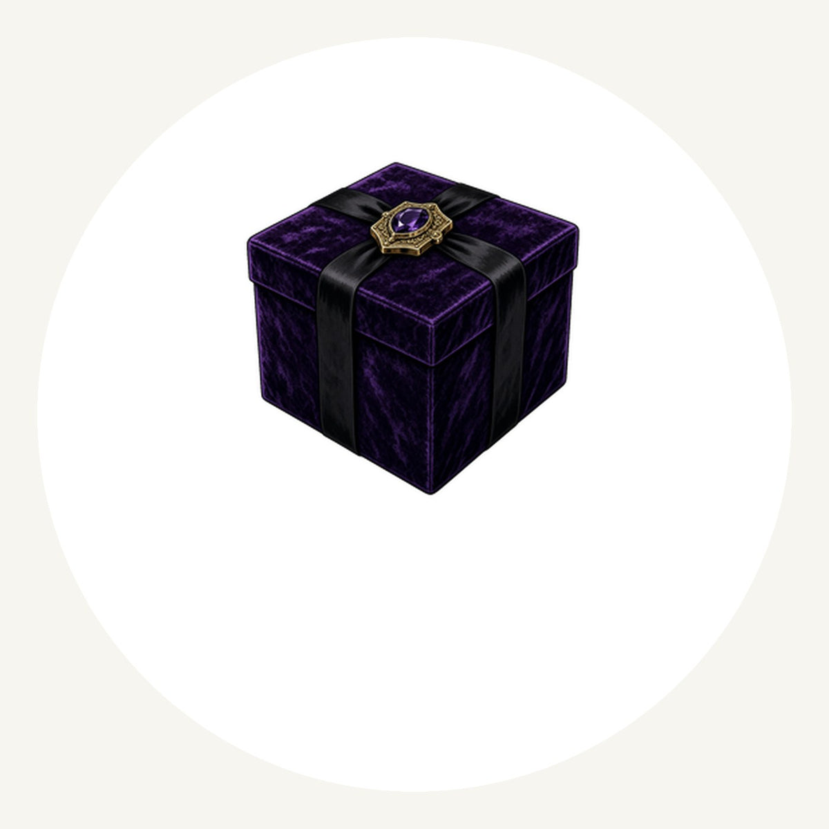 Purple Velvet Gift Box Personalised Pewter Christmas Ornament