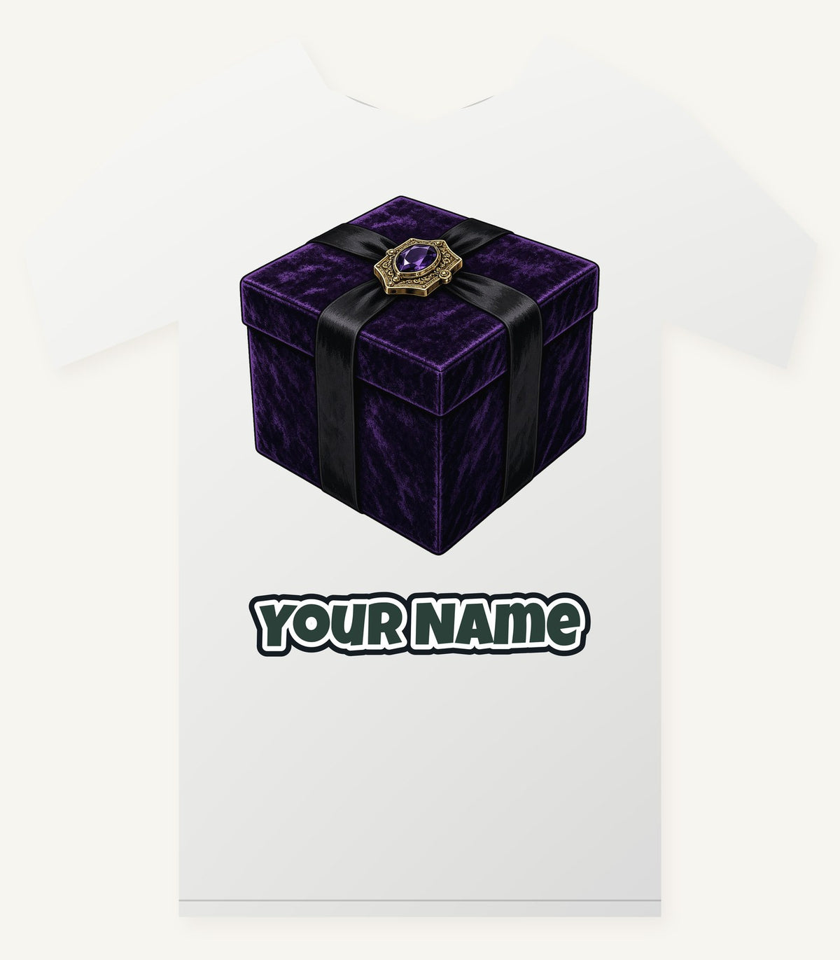 Purple Velvet Gift Box Personalised Christmas T-Shirt and Hoodie